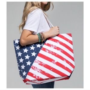 American Flag Beach Bag